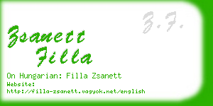 zsanett filla business card